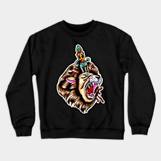 Lion Traditional tattoo Crewneck Sweatshirt